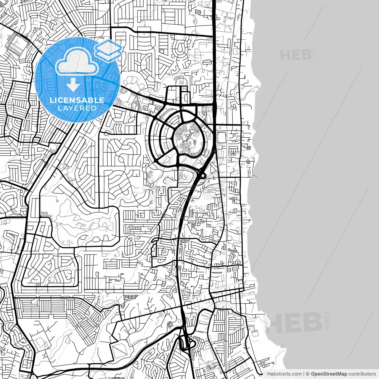 Layered PDF map of Muntinlupa, Philippines