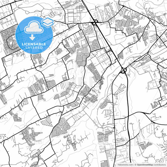Layered PDF map of Calamba, Laguna, Philippines