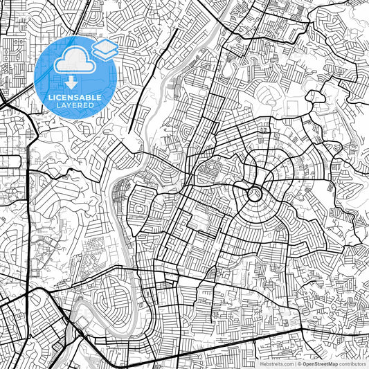 Layered PDF map of Marikina, Philippines