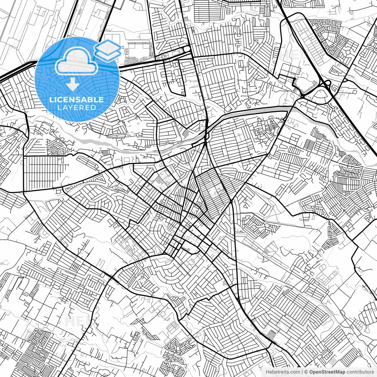 Layered PDF map of Angeles, Pampanga, Philippines