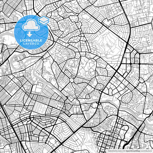Layered PDF map of Mandaluyong, Philippines