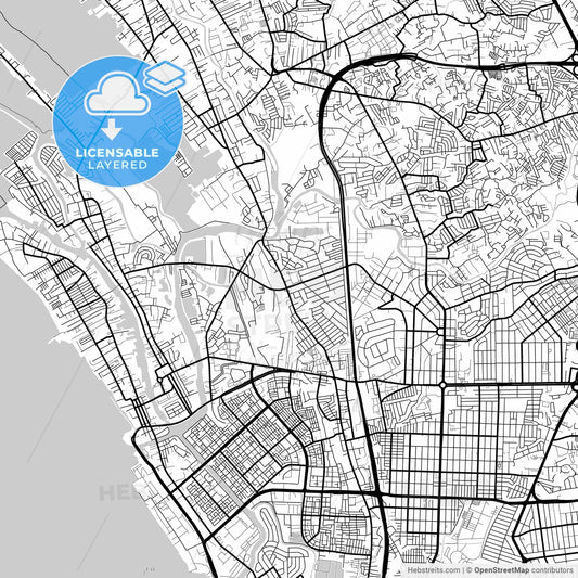 Layered PDF map of Malabon, Philippines