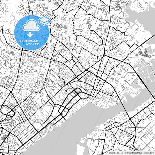 Layered PDF map of Mandaue, Cebu, Philippines