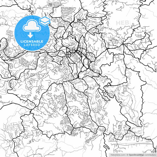 Layered PDF map of Baguio, Benguet, Philippines