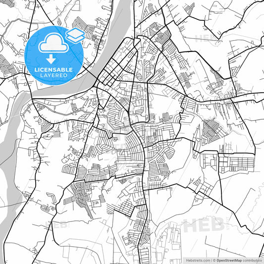 Layered PDF map of Tarlac City, Tarlac, Philippines