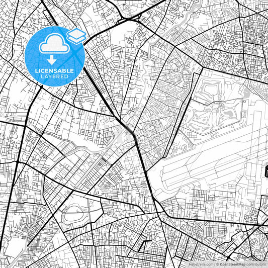 Layered PDF map of Ho Chi Minh City, Gia Định, Chợ Lớn, Vietnam