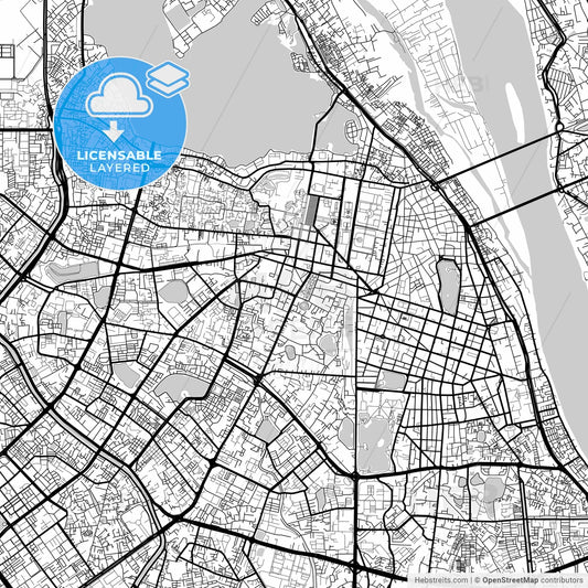 Layered PDF map of Hanoi, Hà Đông, Hà Tây, Vietnam