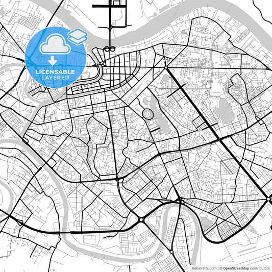 Layered PDF map of Haiphong, Kiến An, Vietnam