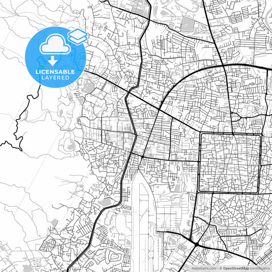 Layered PDF map of Chiang Mai, Chiang Mai, Thailand
