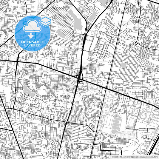 Layered PDF map of Pak Kret, Nonthaburi, Thailand