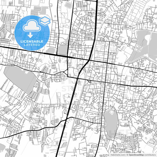 Layered PDF map of Khon Kaen, Khon Kaen, Thailand