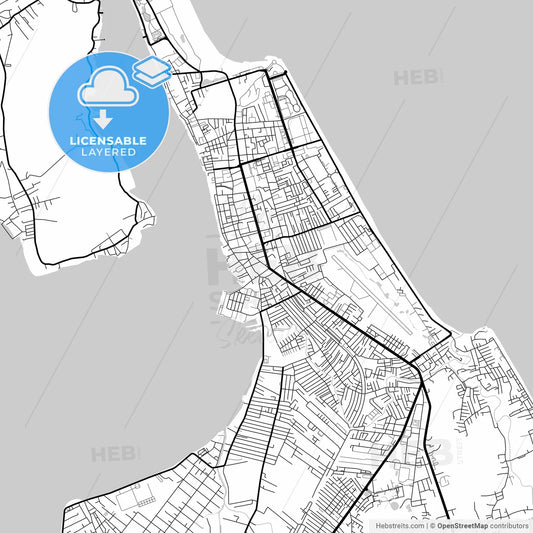 Layered PDF map of Songkhla, Songkhla, Thailand