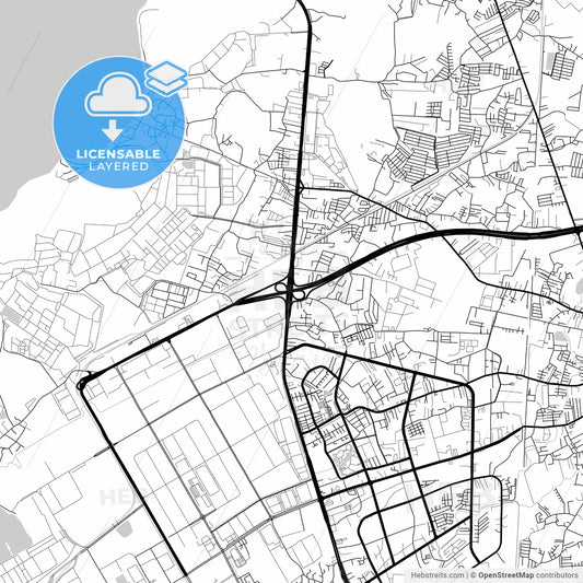 Layered PDF map of Laem Chabang, Chonburi, Thailand