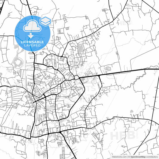 Layered PDF map of Trang, Trang, Thailand