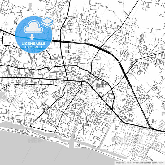 Layered PDF map of Rayong, Rayong, Thailand