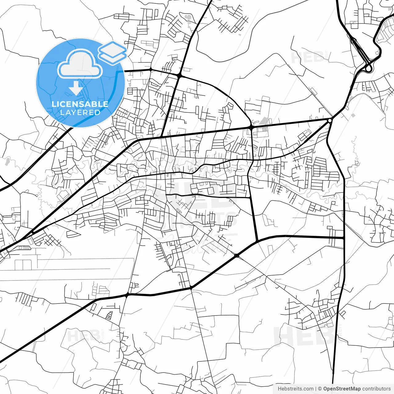Layered PDF map of Mae Sot, Tak, Thailand