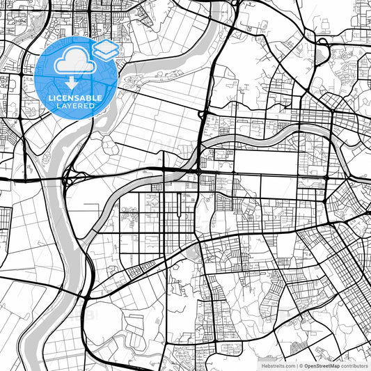Layered PDF map of Gwangju, South Korea