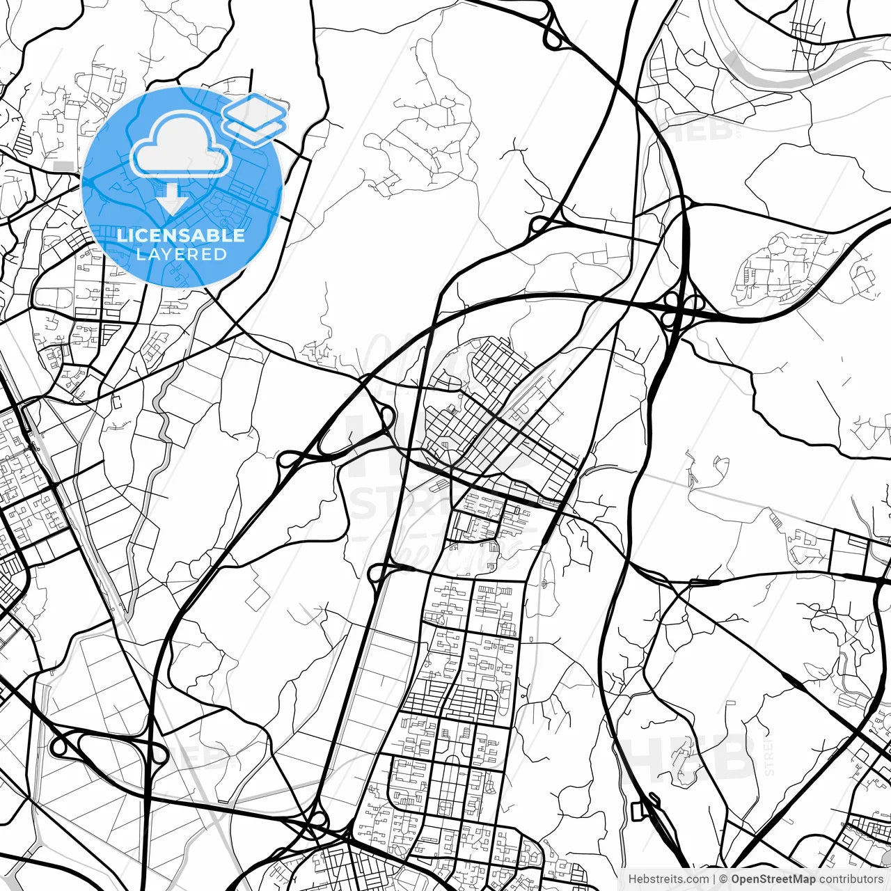 Layered PDF map of Goyang, Gyeonggi, South Korea