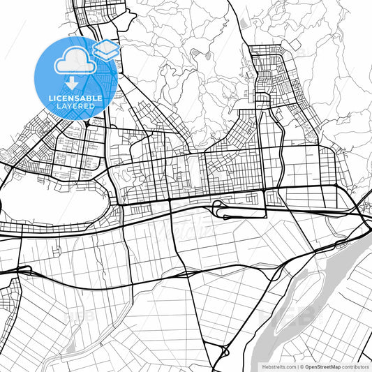 Layered PDF map of Gimhae, South Gyeongsang, South Korea