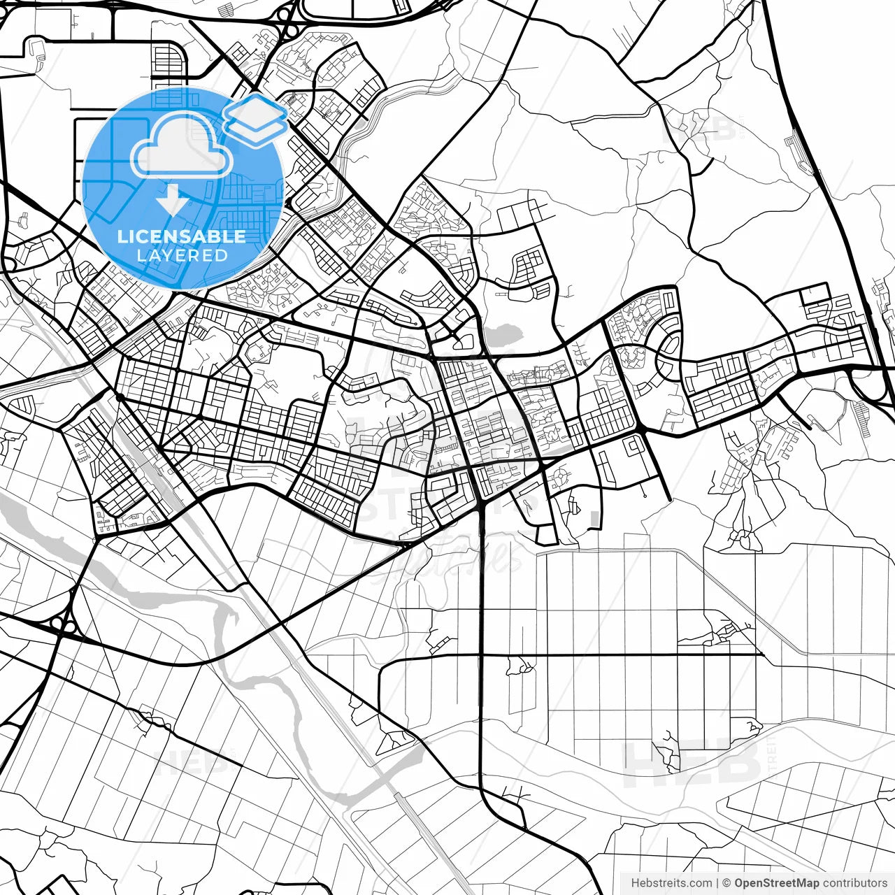 Layered PDF map of Pyeongtaek, Gyeonggi, South Korea
