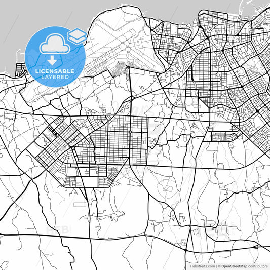 Layered PDF map of Jeju, Jeju, South Korea