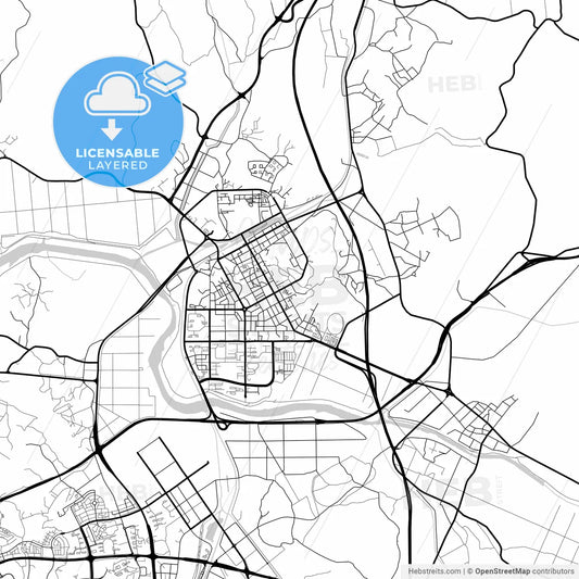 Layered PDF map of Paju, Gyeonggi, South Korea
