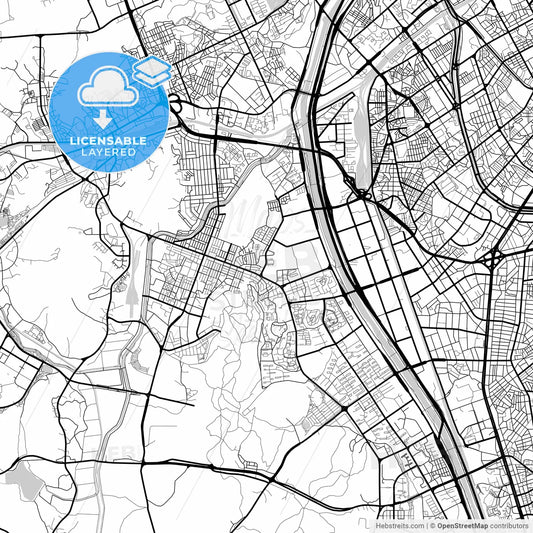 Layered PDF map of Gwangmyeong, Gyeonggi, South Korea