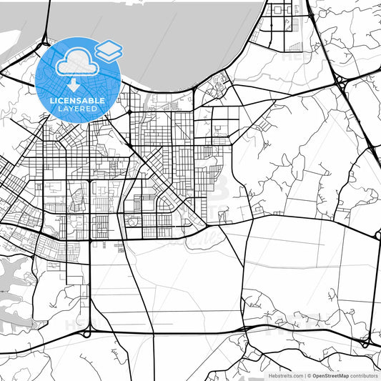 Layered PDF map of Gunsan, North Jeolla, South Korea