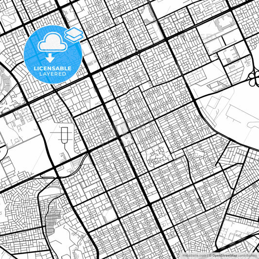 Layered PDF map of Riyadh, Saudi Arabia