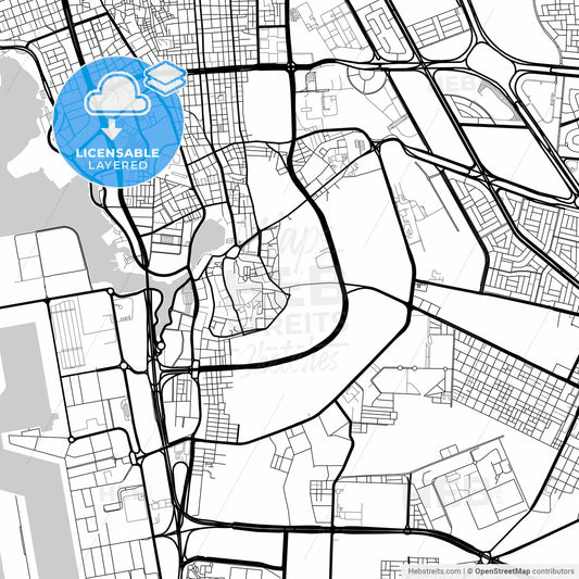 Layered PDF map of Jeddah, Saudi Arabia