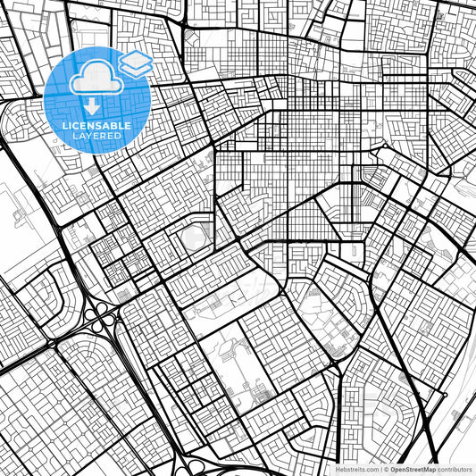 Layered PDF map of Dammam, Saudi Arabia