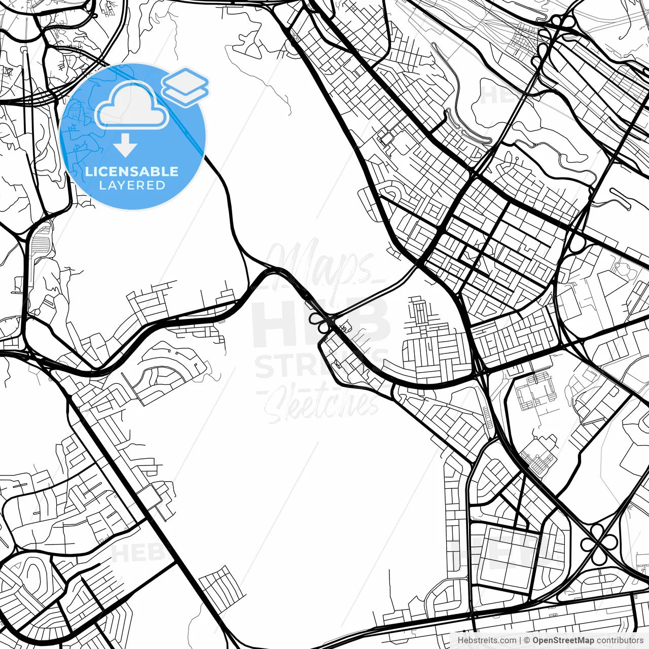 Layered PDF map of Mecca, Saudi Arabia