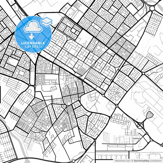 Layered PDF map of Tabuk, Saudi Arabia