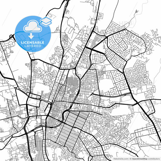 Layered PDF map of Taif, Saudi Arabia