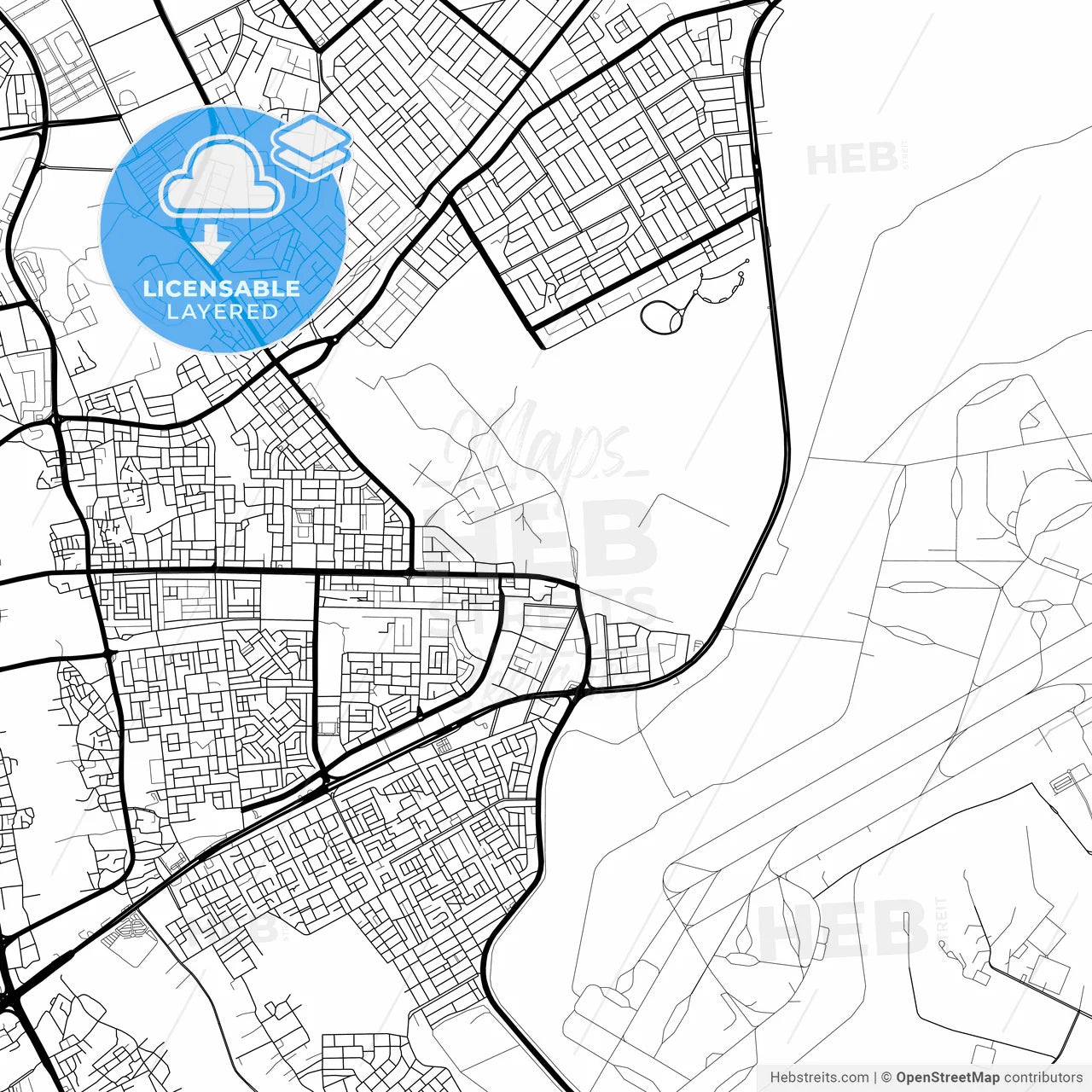 Layered PDF map of Khamis Mushayt, Saudi Arabia