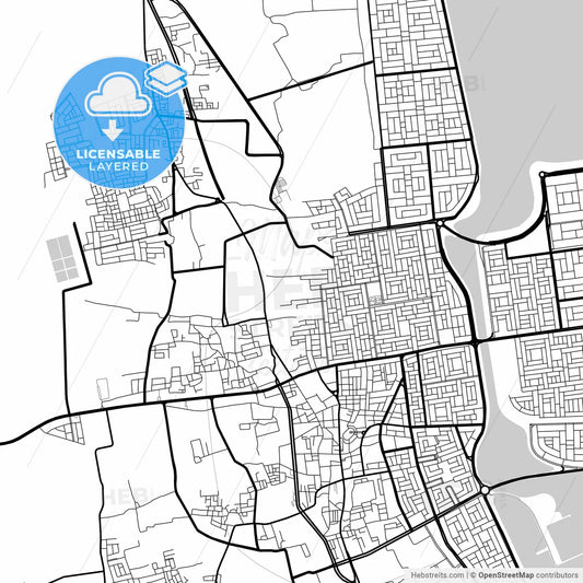 Layered PDF map of Qatif, Saudi Arabia