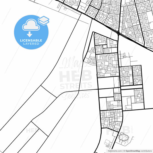 Layered PDF map of Hafr Al-Batin, Saudi Arabia