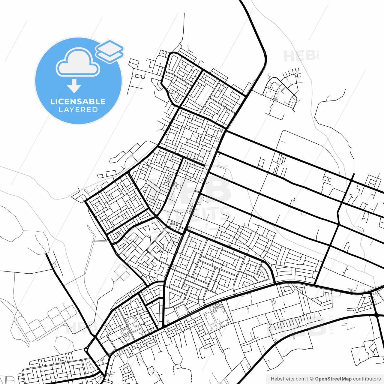 Layered PDF map of Najran, Saudi Arabia