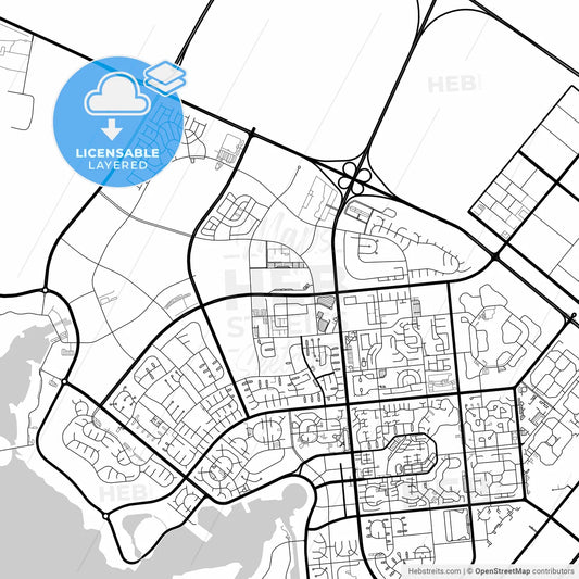 Layered PDF map of Yanbu, Saudi Arabia