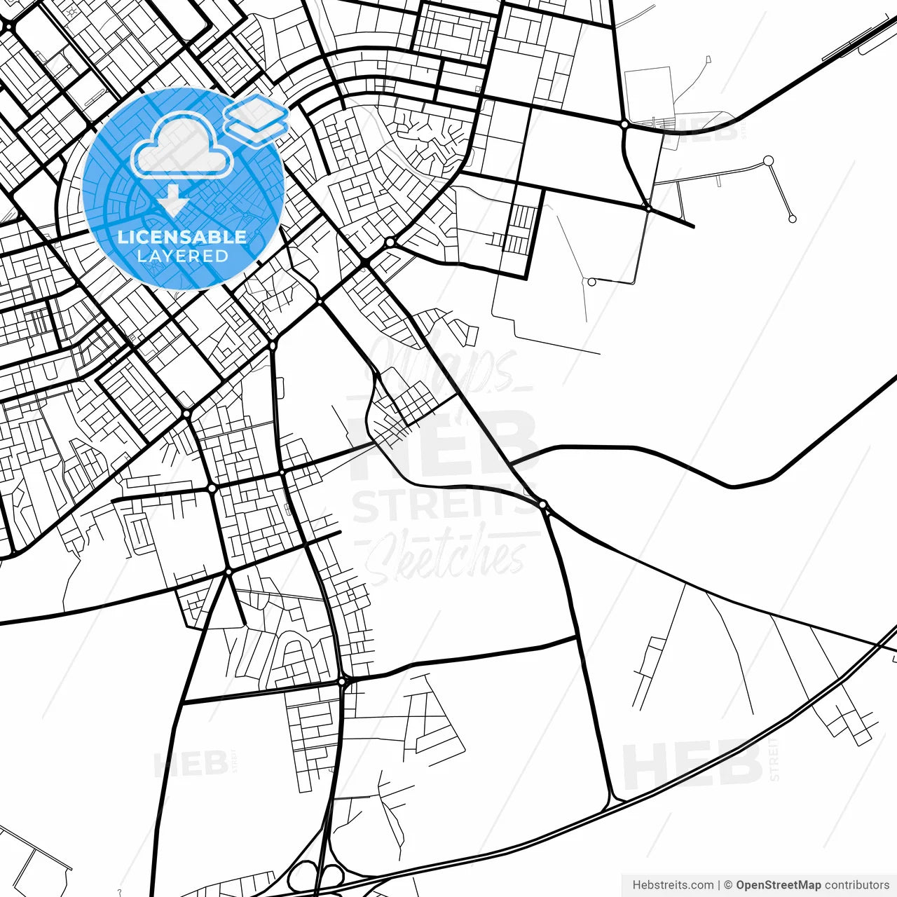 Layered PDF map of Ar Rass, Saudi Arabia