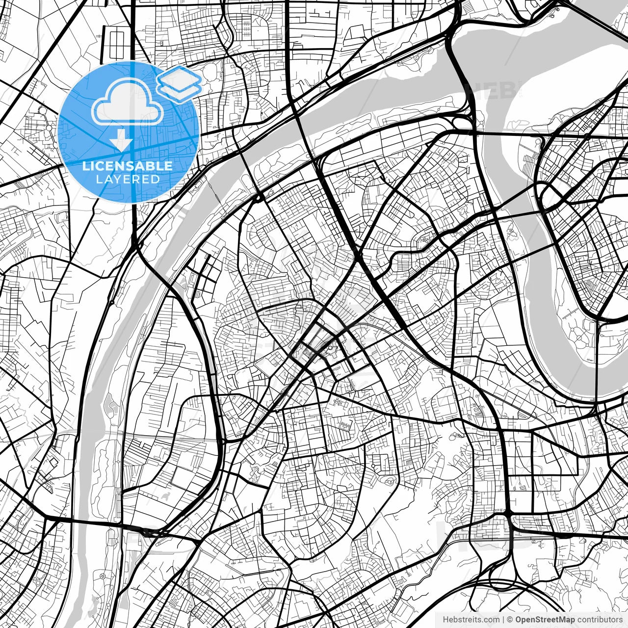 Layered PDF map of New Taipei, Taiwan