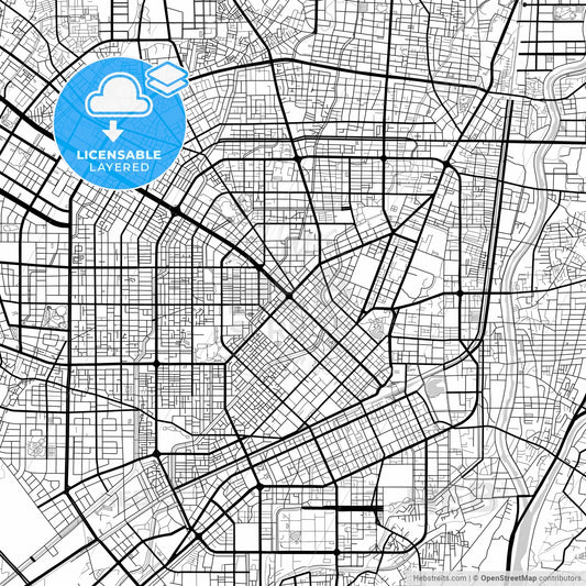 Layered PDF map of Taichung, Taiwan
