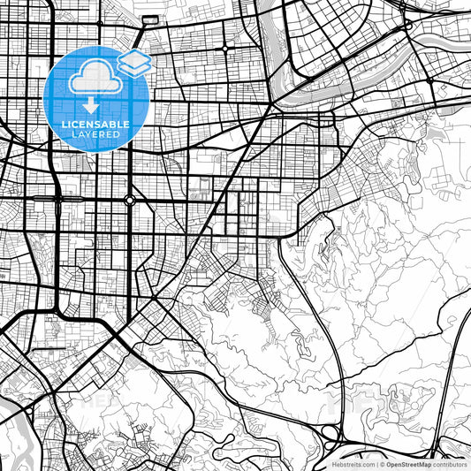 Layered PDF map of Taipei, Taiwan