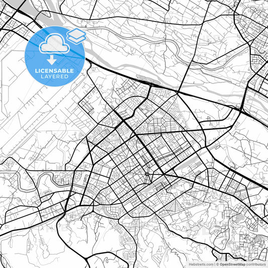 Layered PDF map of Hsinchu, Taiwan