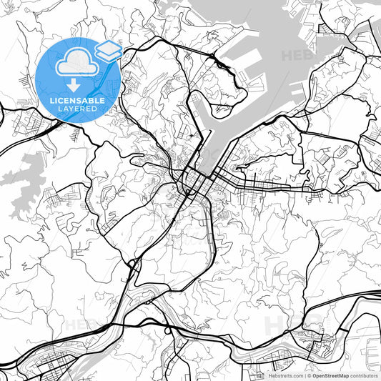 Layered PDF map of Keelung, Taiwan