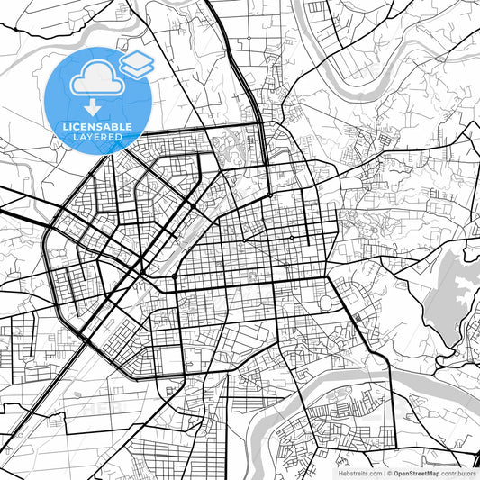 Layered PDF map of Chiayi, Taiwan