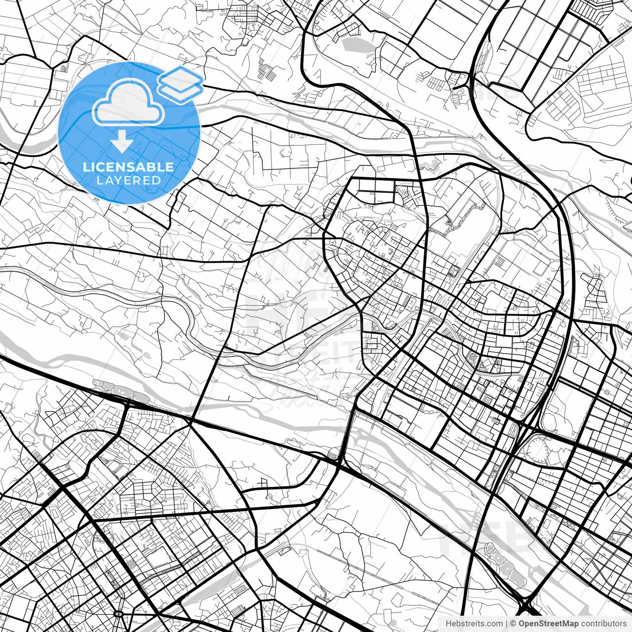 Layered PDF map of Zhubei, Hsinchu, Taiwan