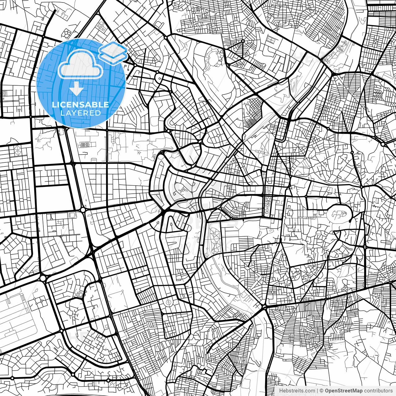 Layered PDF map of Aleppo, Syria