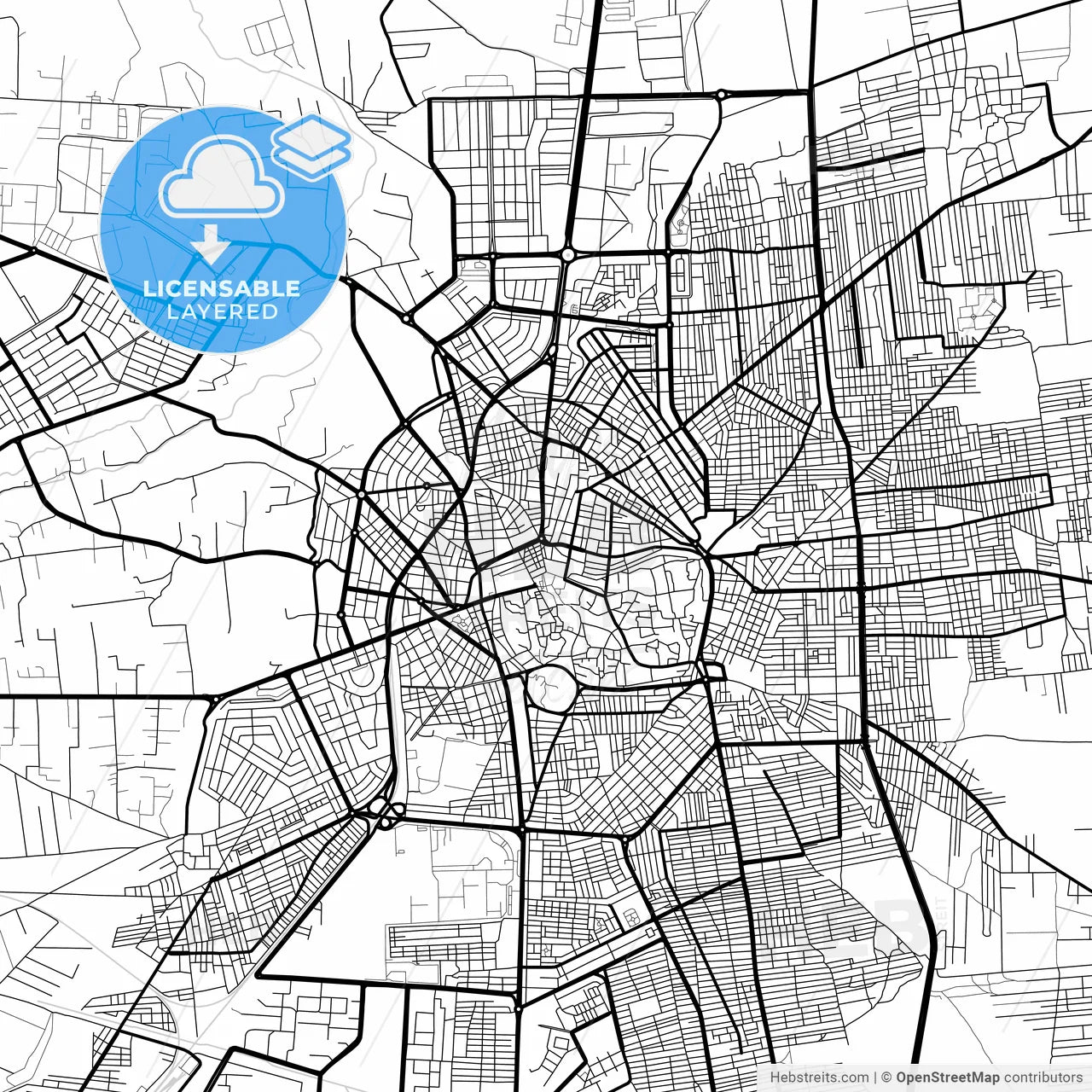 Layered PDF map of Homs, Syria