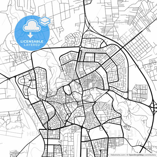 Layered PDF map of Hama, Syria